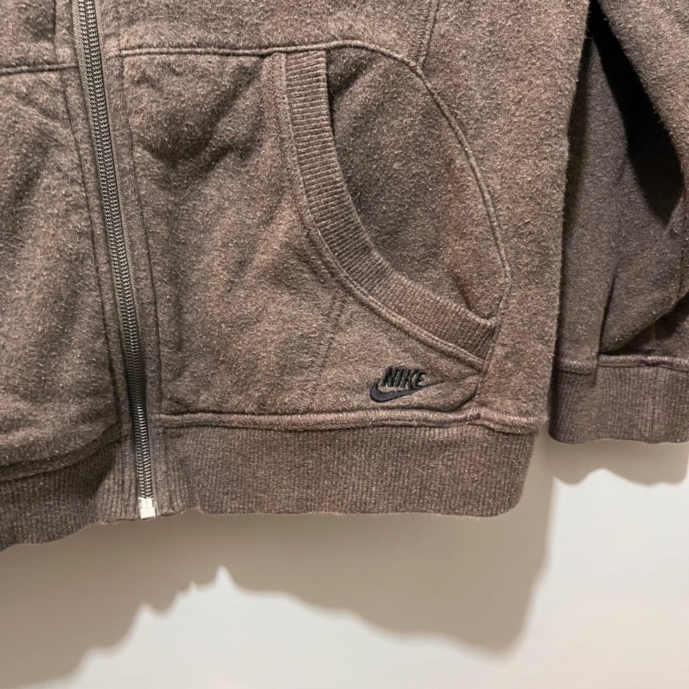 Nike Women's Gray/Brown Chevron Full Zip Hoodie Size L 12-14 Athletic Sportswear - Picture 4 of 6